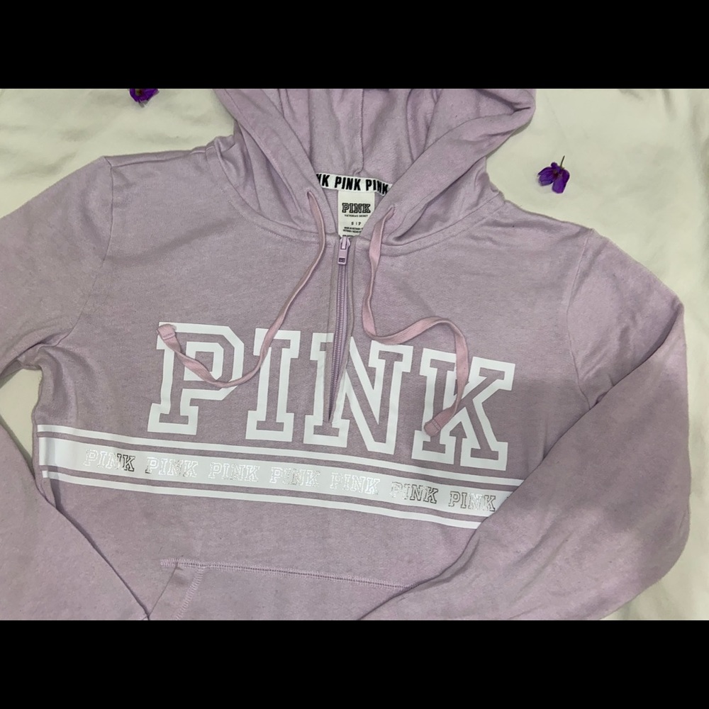 PINK zip up pullover